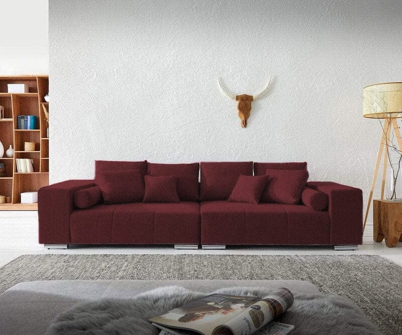 Canapea extensibilă cu ladă de depozitare si sezut confortabil din spuma HR, Marbela Bordoux XXL 295x100 cm