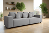 Canapea extensibilă dumonde cu ladă de depozitare si sezut confortabil din spuma HR, Dream Grey 310x100 cm