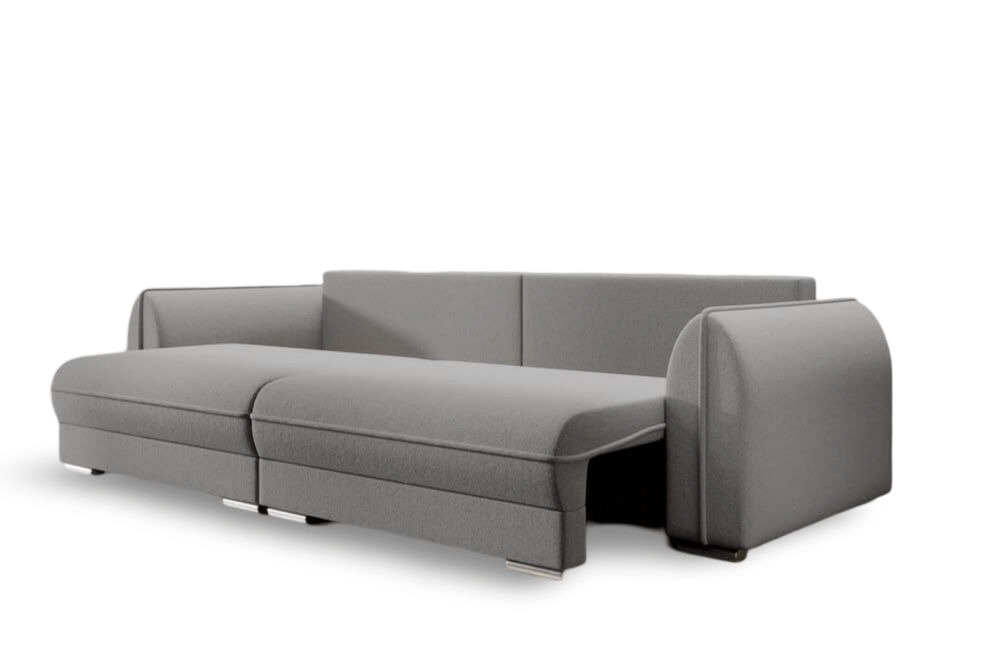 Canapea extensibilă dumonde cu ladă de depozitare si sezut confortabil din spuma HR, Denver Grey 300x100 cm Fabrica