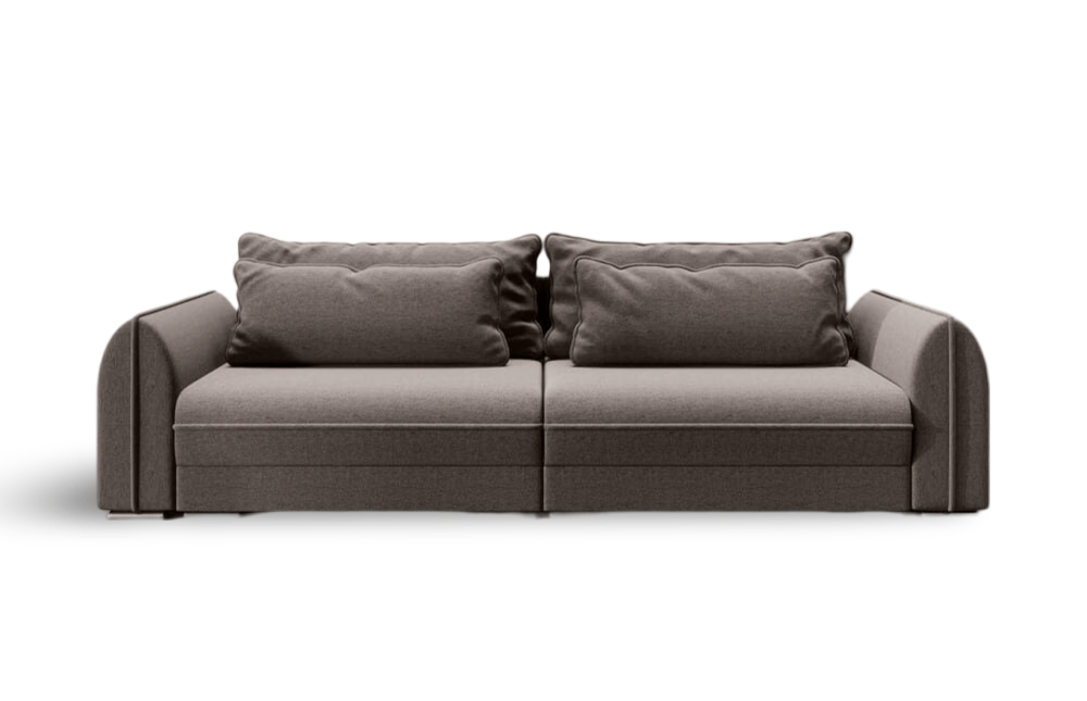 Canapea extensibilă dumonde cu ladă de depozitare si sezut confortabil din spuma HR, Denver Kaki 300x100 cm Fabrica