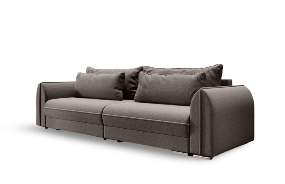 Canapea extensibilă dumonde cu ladă de depozitare si sezut confortabil din spuma HR, Denver Kaki 300x100 cm Fabrica