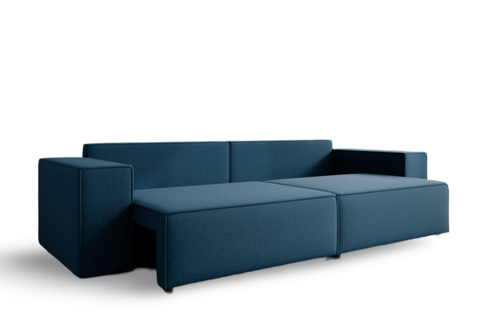 Canapea extensibilă dumonde cu ladă de depozitare si sezut confortabil din spuma HR, Dream Blue 310x100 cm