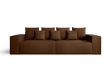 Canapea extensibilă dumonde cu ladă de depozitare si sezut confortabil din spuma HR, Dream Brown 310x100 cm