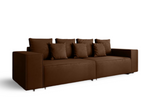 Canapea extensibilă dumonde cu ladă de depozitare si sezut confortabil din spuma HR, Dream Brown 310x100 cm