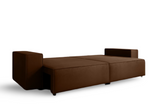 Canapea extensibilă dumonde cu ladă de depozitare si sezut confortabil din spuma HR, Dream Brown 310x100 cm