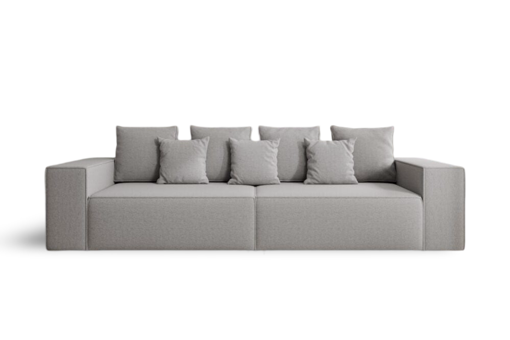 Canapea extensibilă dumonde cu ladă de depozitare si sezut confortabil din spuma HR, Dream Grey 310x100 cm