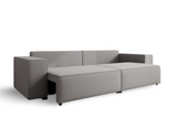 Canapea extensibilă dumonde cu ladă de depozitare si sezut confortabil din spuma HR, Dream Grey 310x100 cm