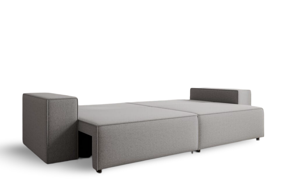 Canapea extensibilă dumonde cu ladă de depozitare si sezut confortabil din spuma HR, Dream Grey 310x100 cm