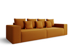 Canapea extensibilă dumonde cu ladă de depozitare si sezut confortabil din spuma HR, Dream Yellow 310x100 cm