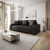 Canapea extensibilă cu ladă de depozitare si sezut confortabil din spuma HR, Sofia Enjoy Grafit 240x100 cm Fabrica