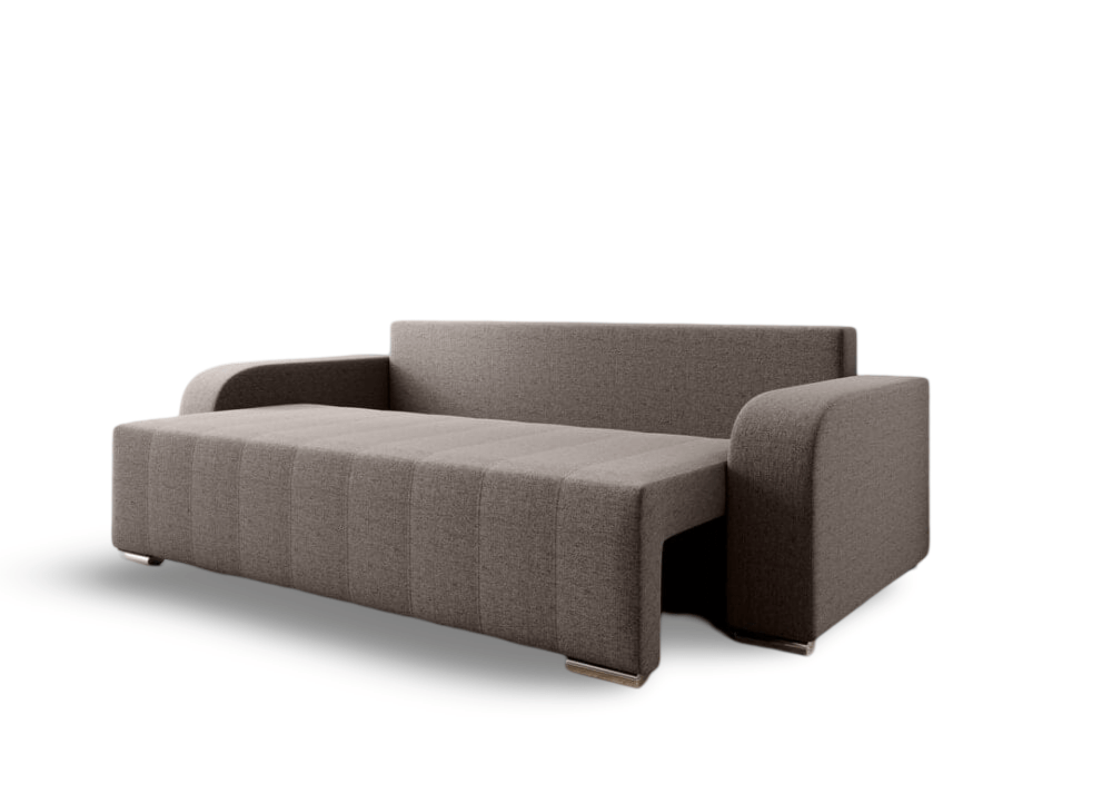 Canapea extensibilă cu ladă de depozitare si sezut confortabil din spuma HR, Sofia Kaki 240x100 cm Fabrica