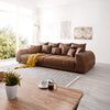 Canapea extensibilă dumonde cu 2 lăzi de depozitare si sezut confortabil din spuma high-density, Verona Madagaskar Brown 310x120 cm