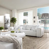 Canapea extensibilă dumonde cu ladă de depozitare si sezut confortabil din spuma high-density, Marbela White XXL 295x120 cm