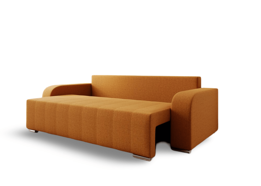 Canapea extensibilă dumonde cu ladă de depozitare si sezut confortabil din spuma HR, Sofia Yellow 240x100 cm Fabrica