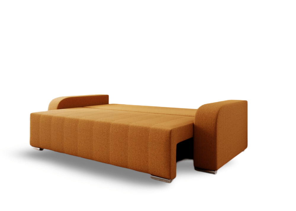 Canapea extensibilă dumonde cu ladă de depozitare si sezut confortabil din spuma HR, Sofia Yellow 240x100 cm Fabrica
