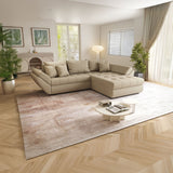 Colțar extensibil dumonde cu ladă de depozitare si sezut confortabil din spuma HR, Loana Camel II 270x185 cm Fabrica