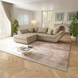 Colțar extensibil dumonde cu ladă de depozitare si sezut confortabil din spuma HR, Loana Camel 270x185 cm Fabrica