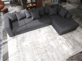 Colțar extensibil dumonde cu ladă de depozitare si sezut confortabil din spuma HR, Gloria Antracit IV 320x183 cm Fabrica