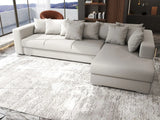 Colțar extensibil dumonde cu ladă de depozitare si sezut confortabil din spuma HR, Gloria Beige II 320x183 cm Fabrica