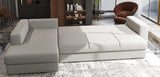 Colțar extensibil dumonde cu ladă de depozitare si sezut confortabil din spuma HR, Gloria Beige 320x183 cm Fabrica