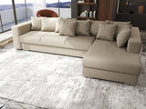 Colțar extensibil dumonde cu ladă de depozitare si sezut confortabil din spuma HR, Gloria Beige III 320x183 cm Fabrica