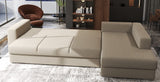 Colțar extensibil dumonde cu ladă de depozitare si sezut confortabil din spuma HR, Gloria Beige III 320x183 cm Fabrica