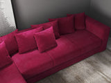 Colțar extensibil dumonde cu ladă de depozitare si sezut confortabil din spuma HR, Gloria Bordeaux Zoom 320x183 cm Fabrica