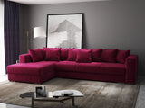 Colțar extensibil dumonde cu ladă de depozitare si sezut confortabil din spuma HR, Gloria Bordeaux Zoom 320x183 cm Fabrica