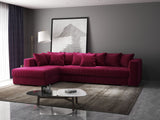 Colțar extensibil dumonde cu ladă de depozitare si sezut confortabil din spuma HR, Gloria Bordeaux Zoom 320x183 cm Fabrica