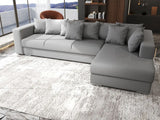 Colțar extensibil dumonde cu ladă de depozitare si sezut confortabil din spuma HR, Gloria Grey II 320x183 cm Fabrica