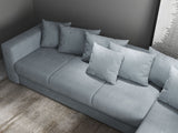 Colțar extensibil dumonde cu ladă de depozitare si sezut confortabil din spuma HR, Gloria Grey Zoom II 320x183 cm Fabrica