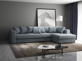 Colțar extensibil dumonde cu ladă de depozitare si sezut confortabil din spuma HR, Gloria Grey Zoom II 320x183 cm Fabrica