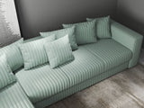 Colțar extensibil dumonde cu ladă de depozitare si sezut confortabil din spuma HR, Gloria Mint Ambience 320x183 cm Fabrica