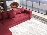 Colțar extensibil dumonde cu ladă de depozitare si sezut confortabil din spuma HR, Gloria Red 320x183 cm Fabrica
