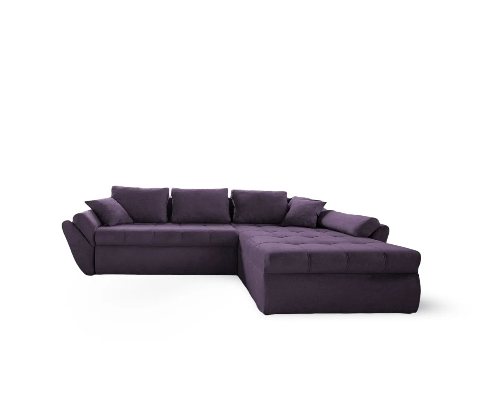 Colțar extensibil dumonde cu ladă de depozitare si sezut confortabil din spuma HR, Loana Enjoy Lila II 270x185 cm