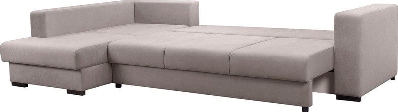 Colțar extensibil cu ladă de depozitare Gloria Grey 325x195 cm | Dumonde Furniture & Deco Concept.