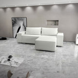 Colțar extensibil dumonde cu ladă de depozitare si sezut confortabil din spuma HR, Dream Euphoria Alb 290x185 cm II