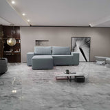 Colțar extensibil dumonde cu ladă de depozitare si sezut confortabil din spuma HR, Dream Zoom Gri Mint 290x185 cm Fabrica