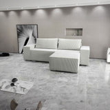 Colțar extensibil dumonde cu ladă de depozitare si sezut confortabil din spuma HR, Dream Zoom Gri 290x185 cm II