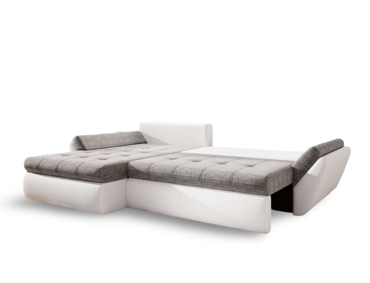 Colțar extensibil dumonde cu ladă de depozitare si sezut confortabil din spuma HR, Loana Euphoria Dove 270x185 cm Fabrica