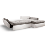 Colțar extensibil dumonde cu ladă de depozitare si sezut confortabil din spuma HR, Loana Euphoria Dove Grey II 275x185 cm