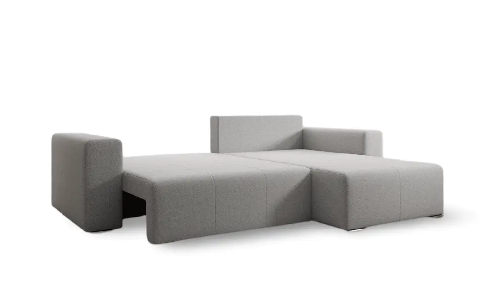 Colțar extensibil dumonde cu ladă de depozitare si sezut confortabil din spuma HR, Marbela Grey II 275x185 cm Fabrica