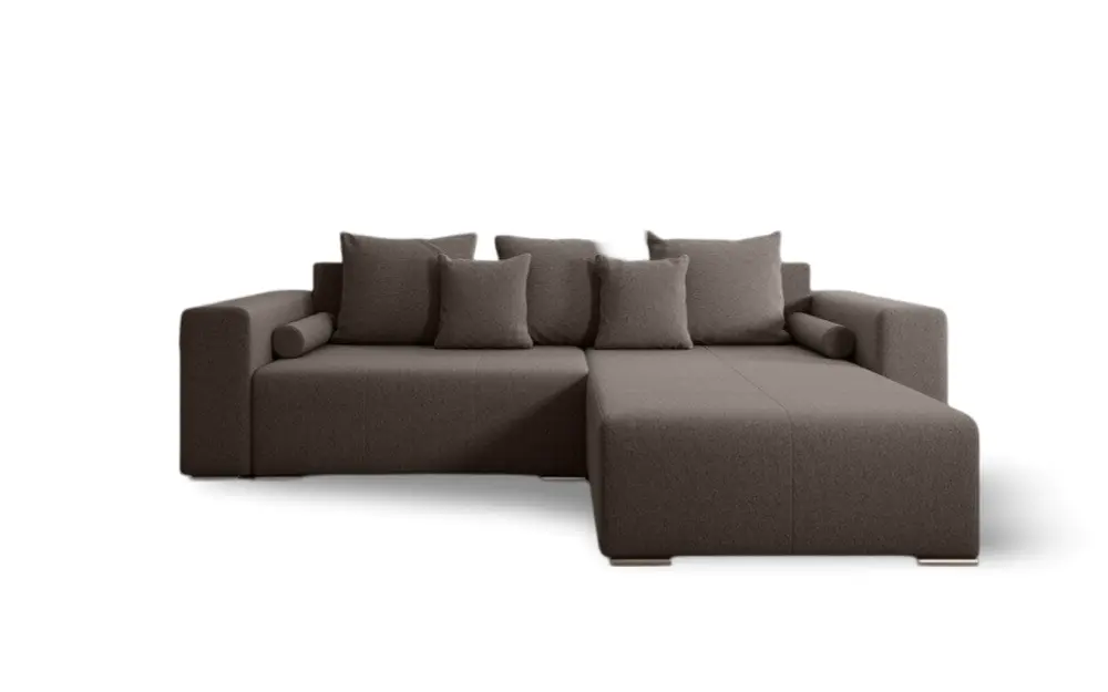 Colțar extensibil dumonde cu ladă de depozitare si sezut confortabil din spuma HR, Marbela Kaki II 275x185 cm Fabrica