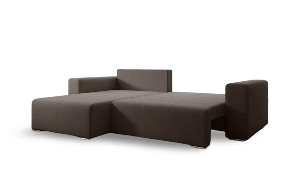 Colțar extensibil dumonde cu ladă de depozitare si sezut confortabil din spuma HR, Marbela Kaki 275x185 cm Fabrica