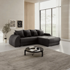 Colțar extensibil dumonde cu ladă de depozitare si sezut confortabil din spuma HR, Verona Antracit II 290x185 cm Fabrica