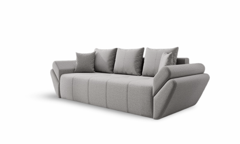 Canapea extensibilă dumonde cu ladă de depozitare si sezut confortabil din spuma HR, Berlin New grey250x100 cm