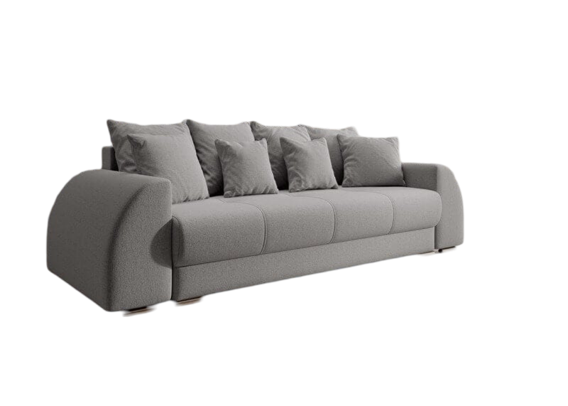 Canapea extensibilă dumonde cu ladă de depozitare si sezut confortabil din spuma HR, Verona New Grey 260x100 cm