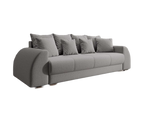 Canapea extensibilă dumonde cu ladă de depozitare si sezut confortabil din spuma HR, Verona New Grey 260x100 cm