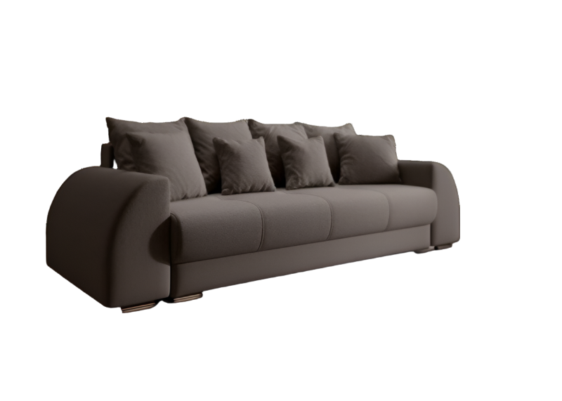 Canapea extensibilă dumonde cu ladă de depozitare si sezut confortabil din spuma HR, Verona Kaki 260x100 cm