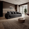 Canapea extensibilă dumonde cu ladă de depozitare si sezut confortabil din spuma HR, Verona Antracit 260x100 cm Fabrica